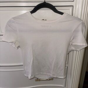 Abercrombie & Fitch White Cropped Tee XS